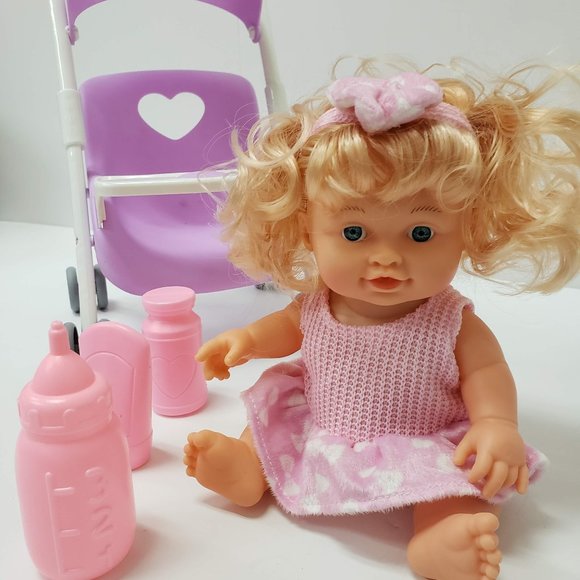 New Baby Doll and Stroller Set - Picture 2 of 16